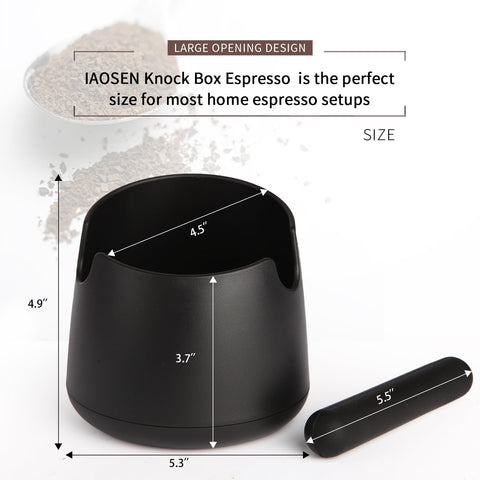 IAOSEN knock box inner vessel easy-clean design for rinsing away grounds.
