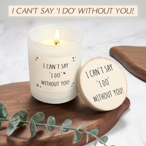 iaovueby 6oz candle delivers a calming scent during wedding-day prep.