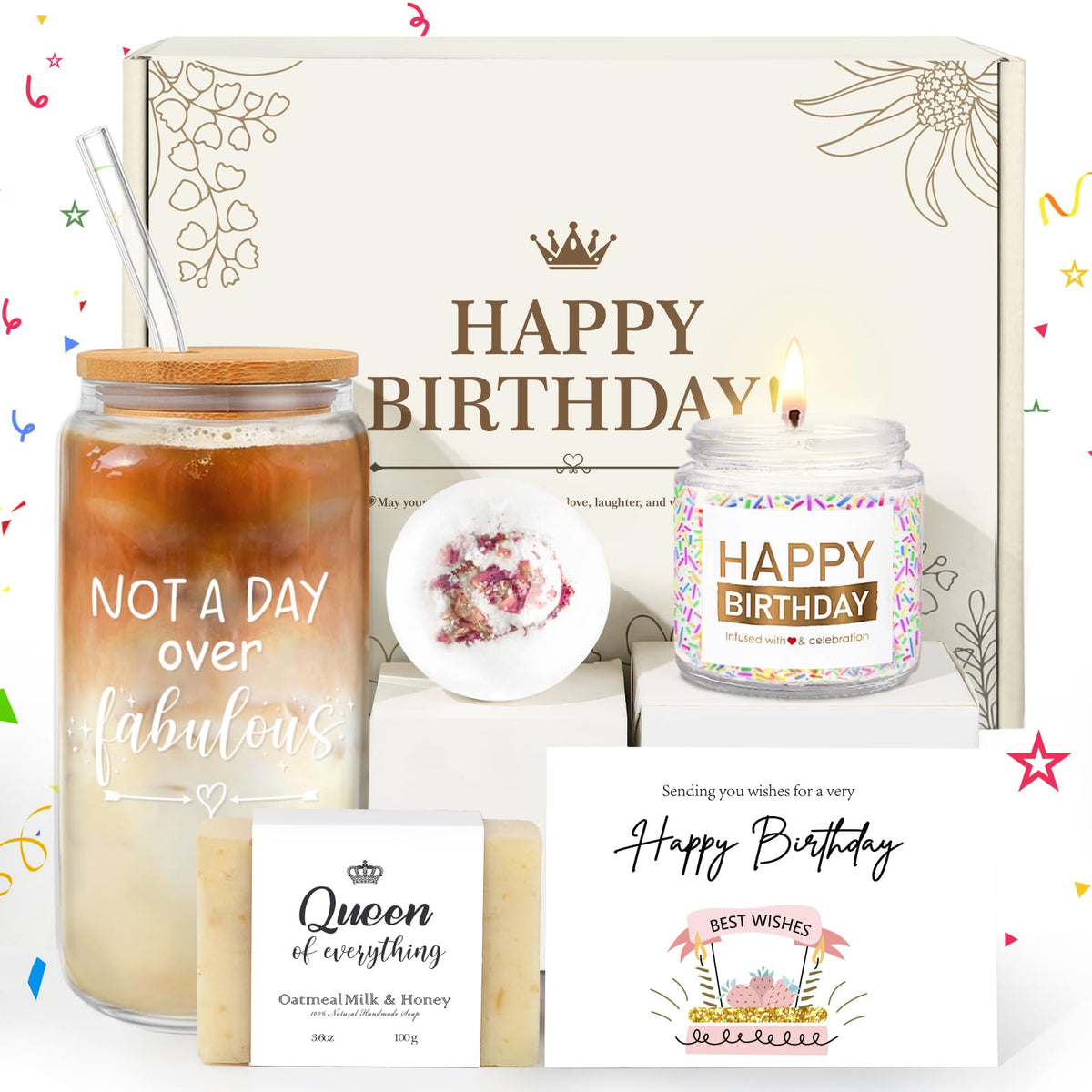 iAOVUEBY birthday gift box with glass cup highlighting premium craftsmanship and a ready-to-gift experience.