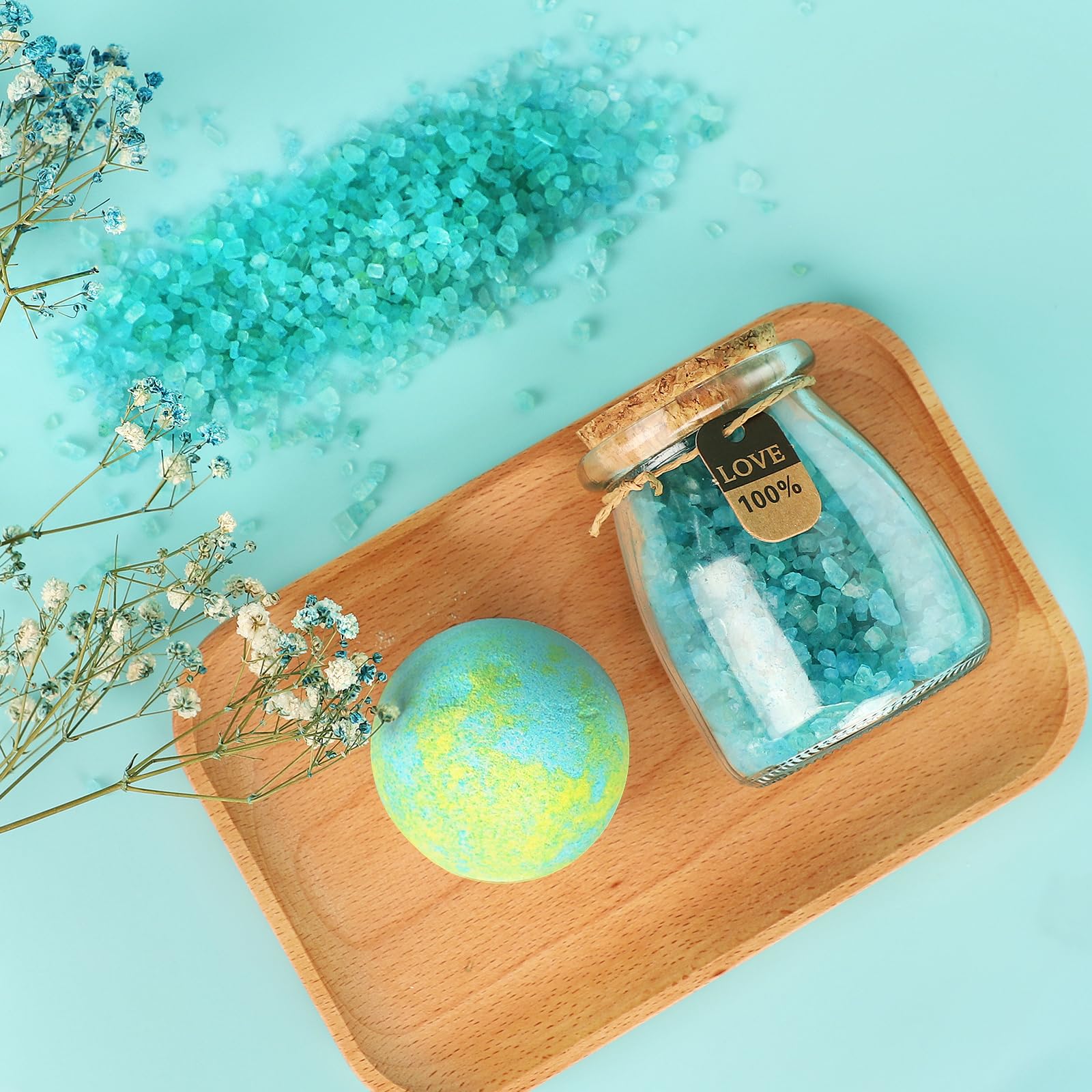 iAOVUEBY Himalayan bath salts for a rejuvenating soak and stress relief.