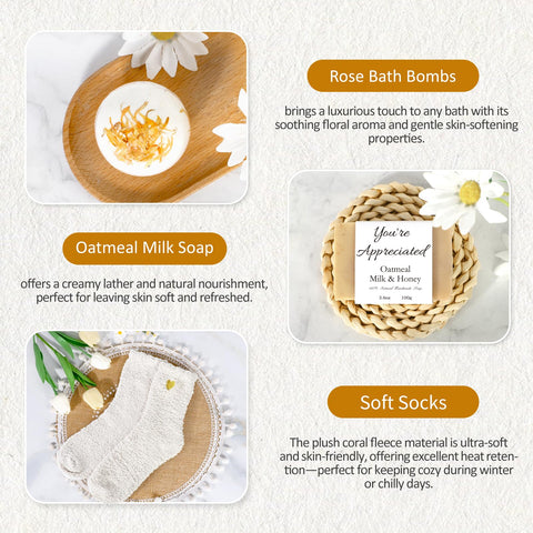 iAOVUEBY Rose bath bomb with Beyond Grateful sticker for a luxurious bath