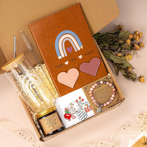 iaovueby vintage A5 notebook with Teach Love Inspire for planning.