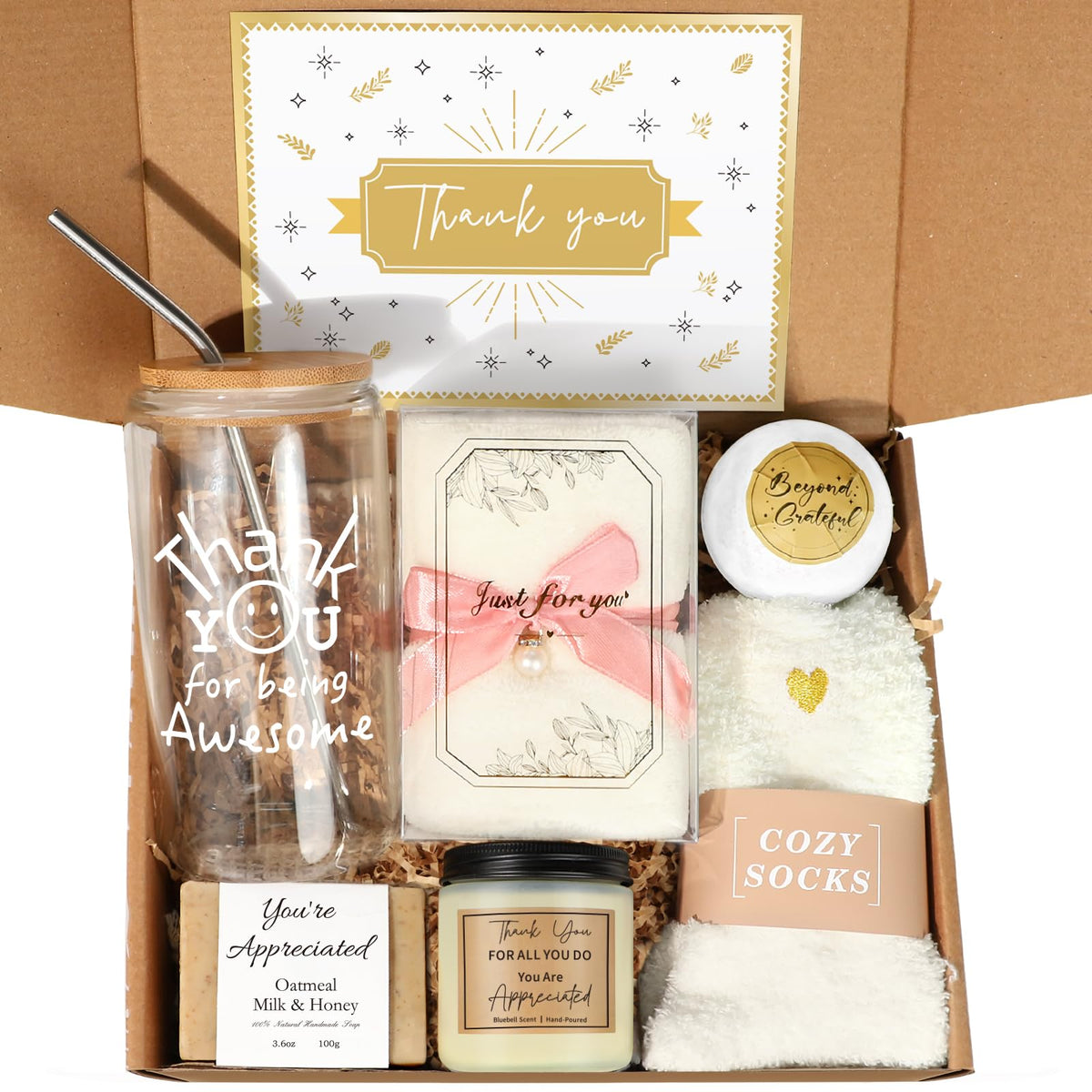 iAOVUEBY 16oz Thank You glass for daily beverages and appreciation