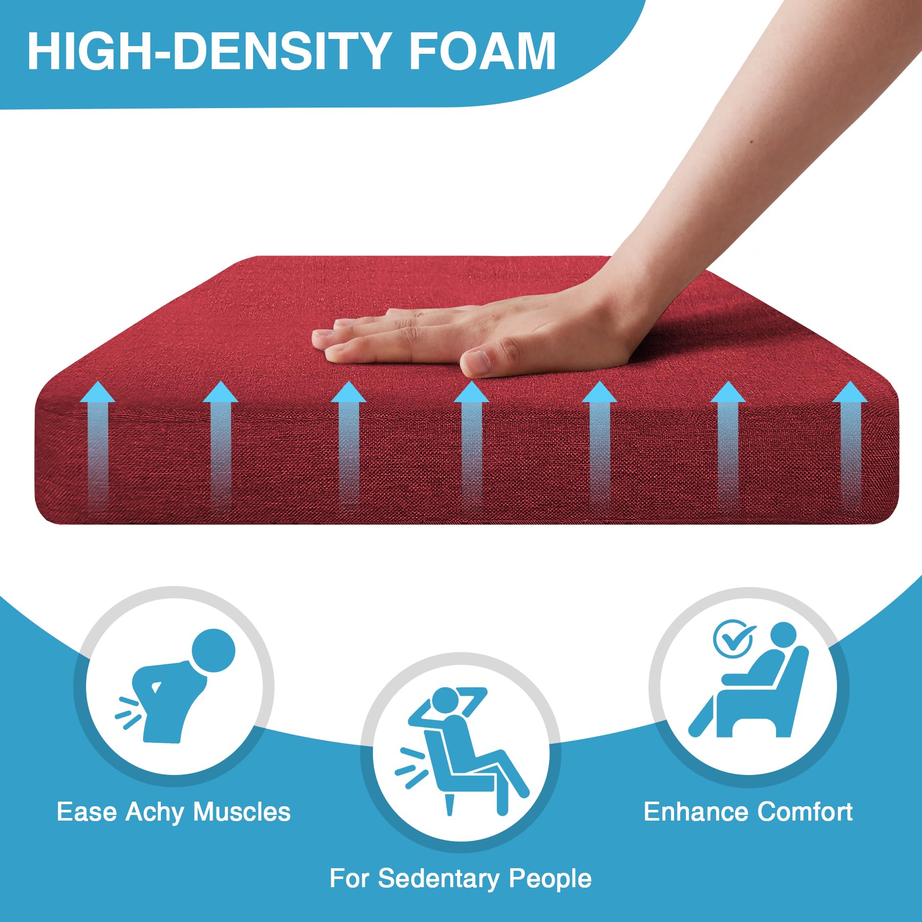 IASEAHK 17x16x2 inch chair cushion fits most chairs for everyday use.