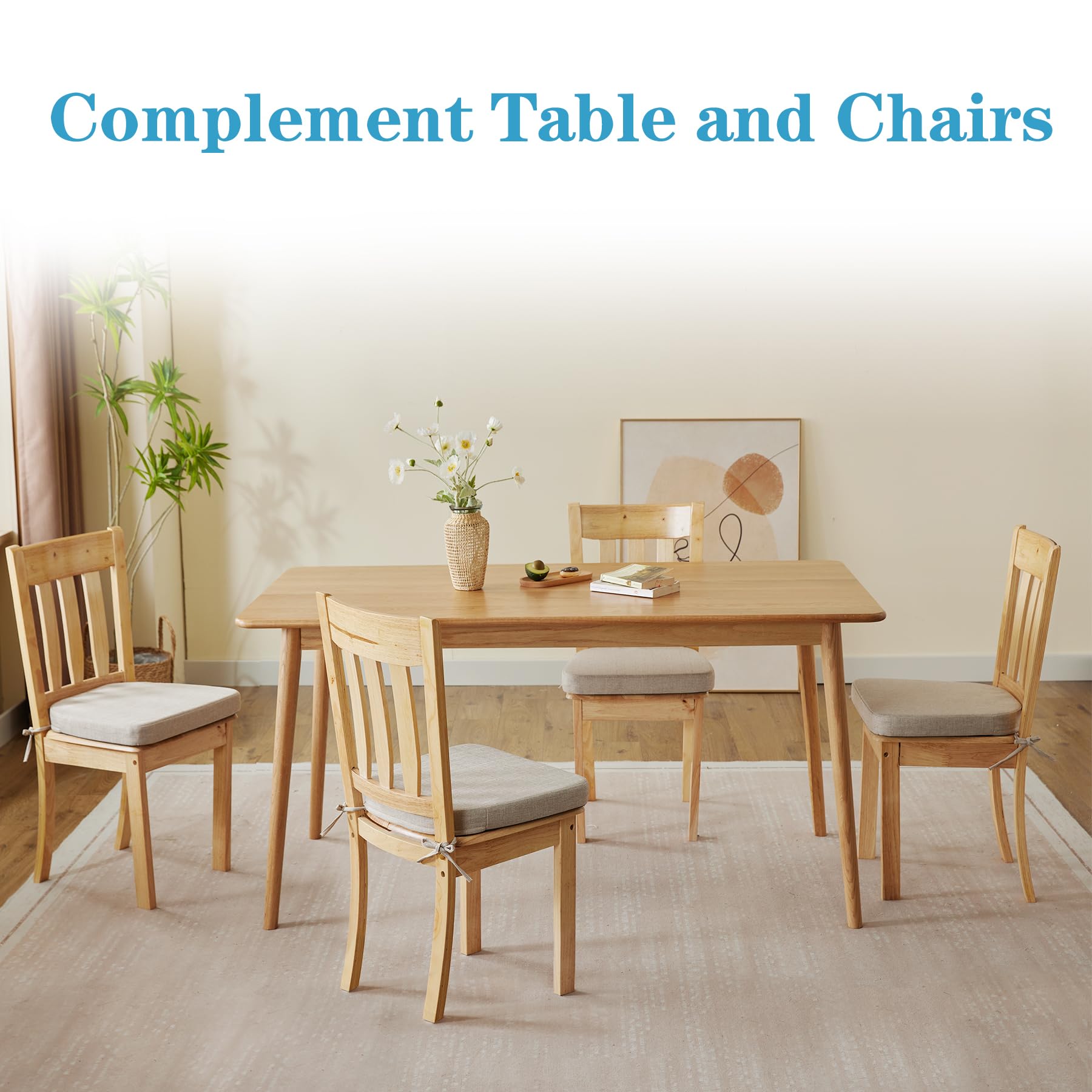 IASEAHK chair cushions beige anti-slip bottom prevents shifting on surfaces