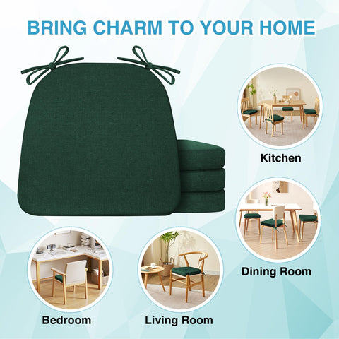 IASEAHK dark-green cover adds timeless style to chairs.