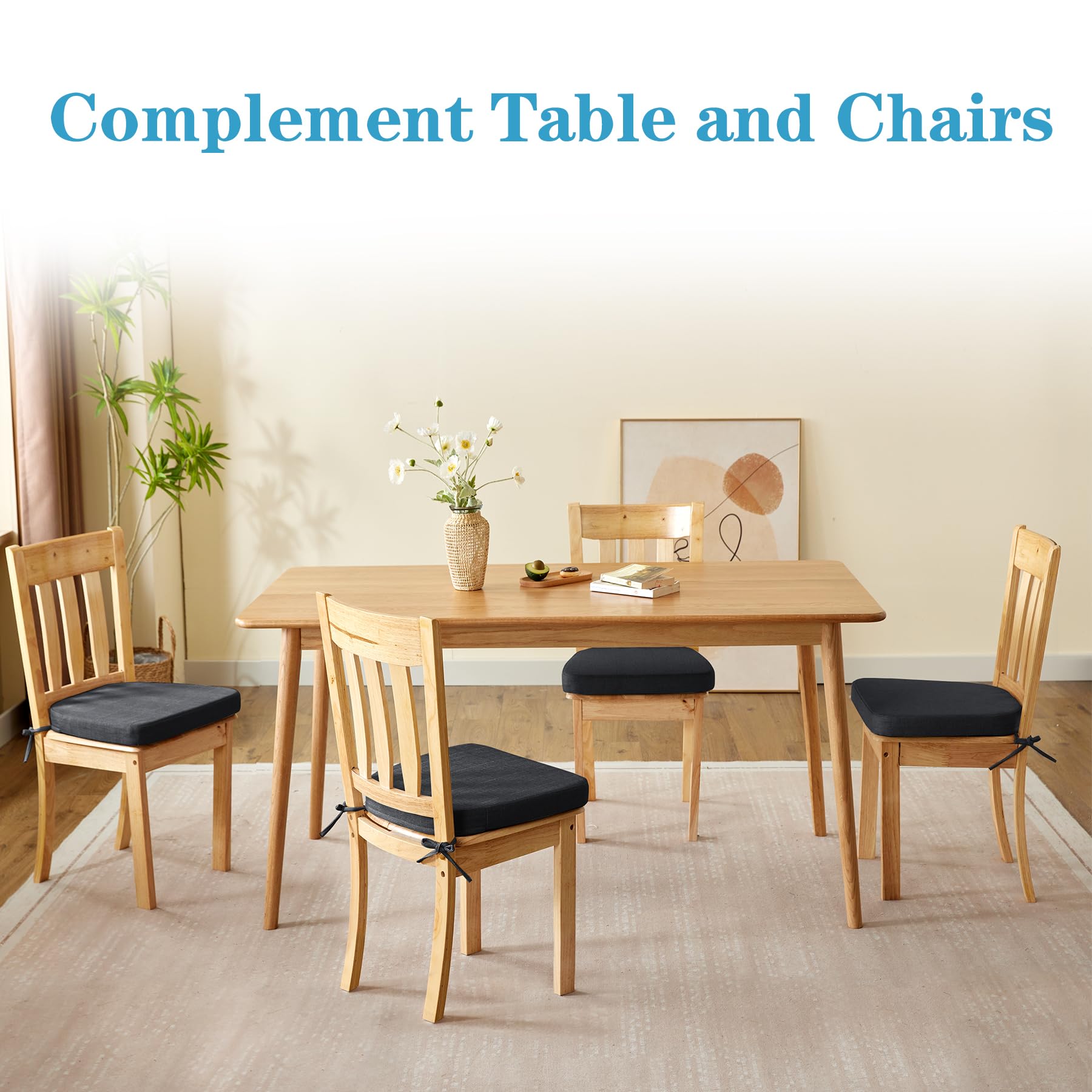 IASEAHK 17x16 inch cushions fit most chairs for versatile kitchen and dining use.