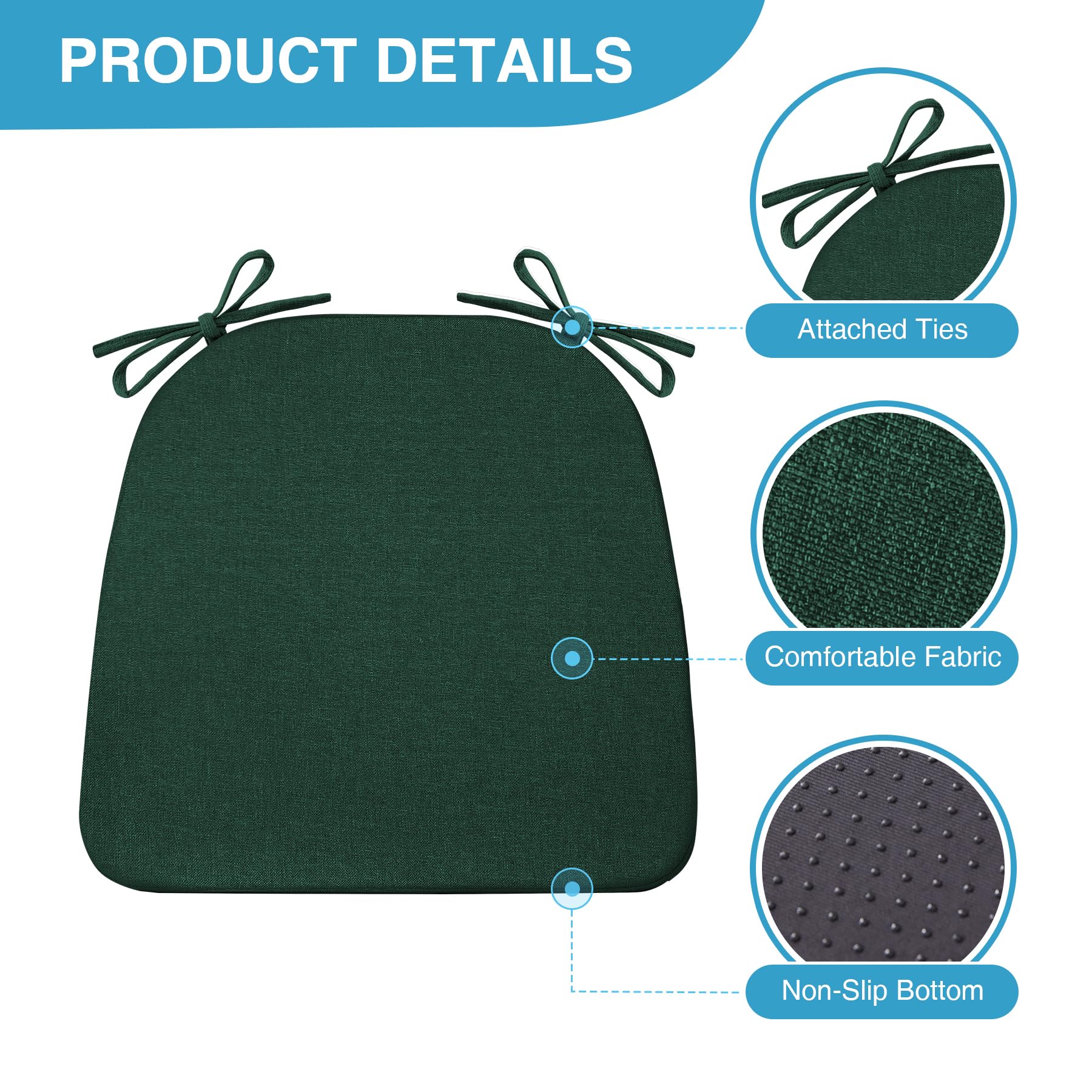 IASEAHK chair cushion fits most chairs for versatile indoor use.