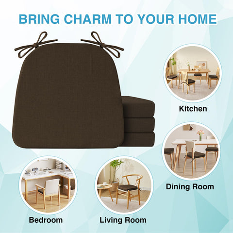 IASEAHK indoor-use chair cushions provide comfortable support during meals.