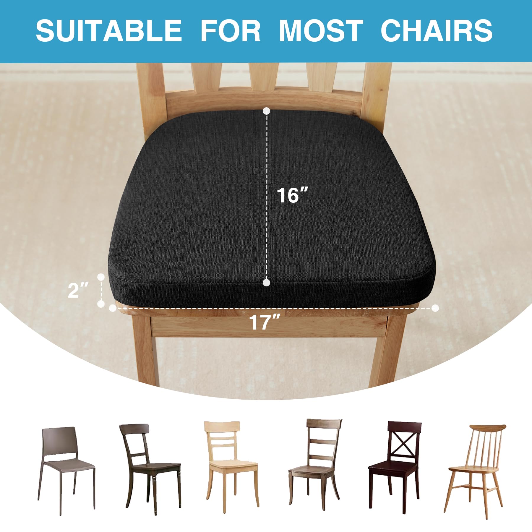IASEAHK chair cushions removable cover enables easy cleaning after meals and snacks.