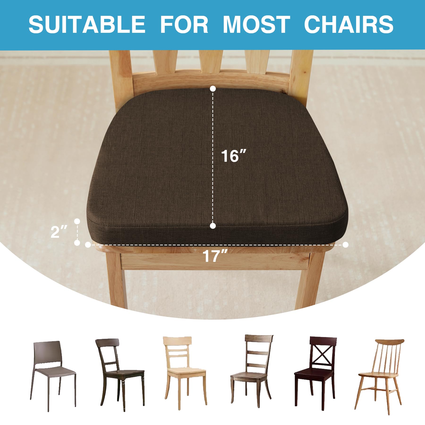 IASEAHK chair cushions with ties for secure, easy attachment.