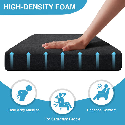 IASEAHK D-shaped seat cushions provide ergonomic support for extended sitting at kitchen or dining tables.