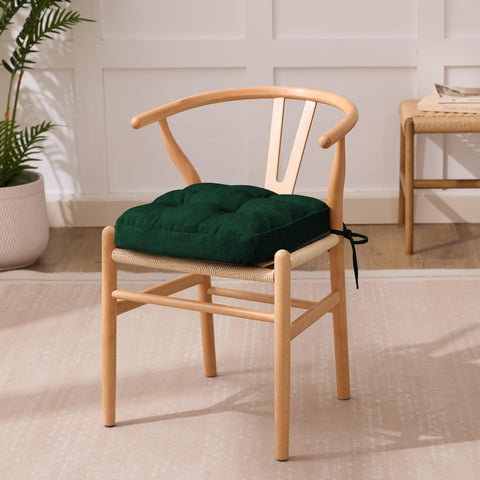 IASEAHK green seat pad with non-slip backing stays in place on chairs