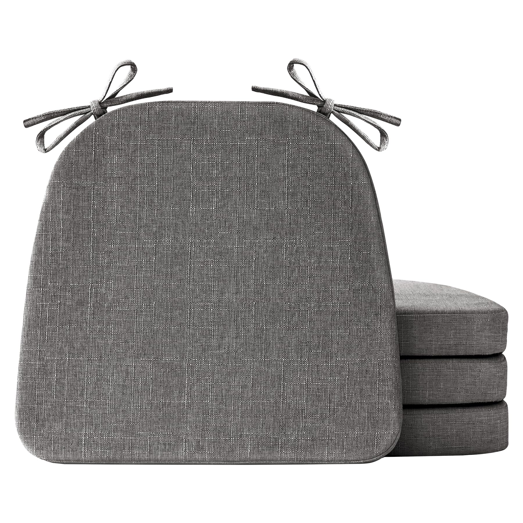 IASEAHK dining chair cushions set of four with non-slip bottom for stable seating.