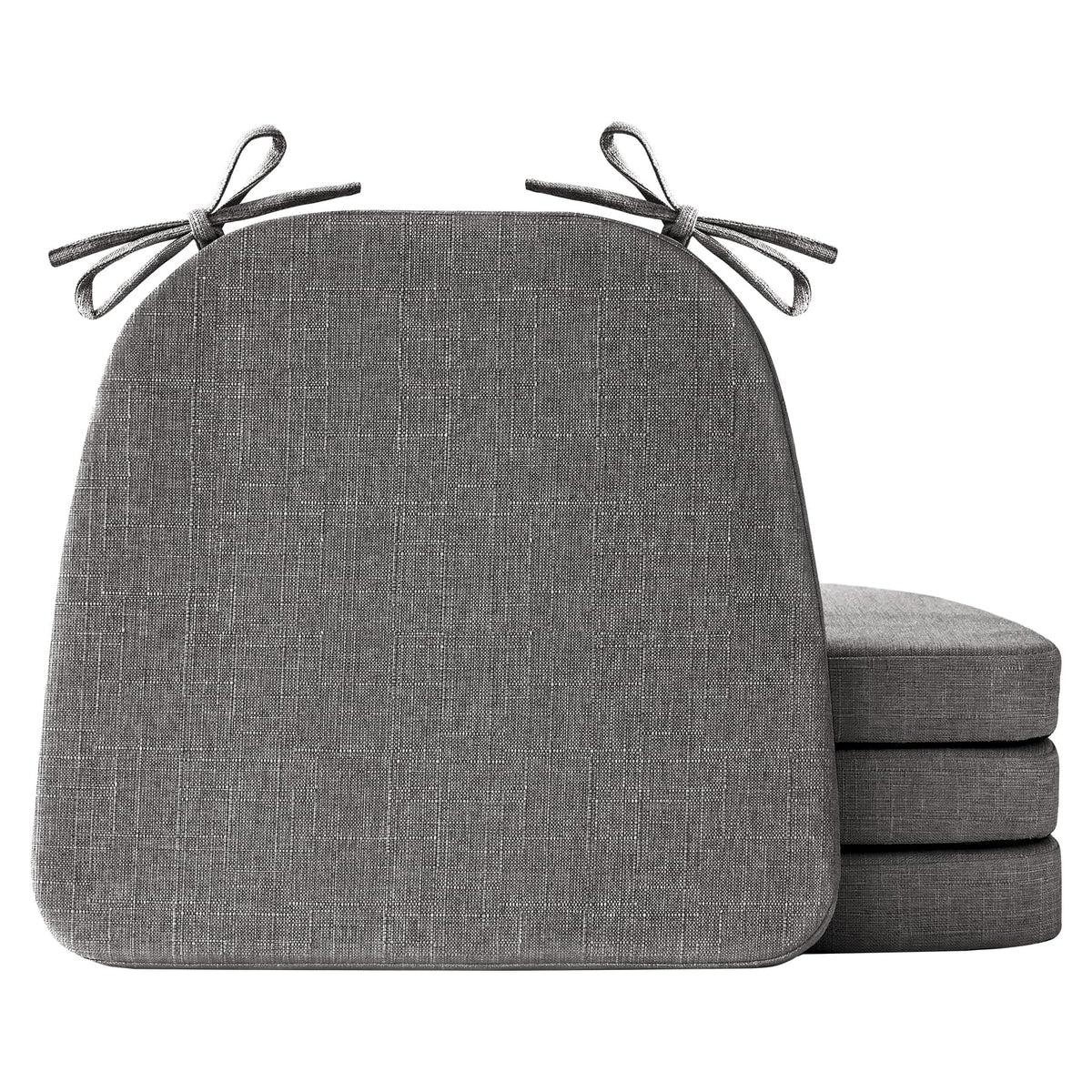 IASEAHK dining chair cushions set of four with non-slip bottom for stable seating.