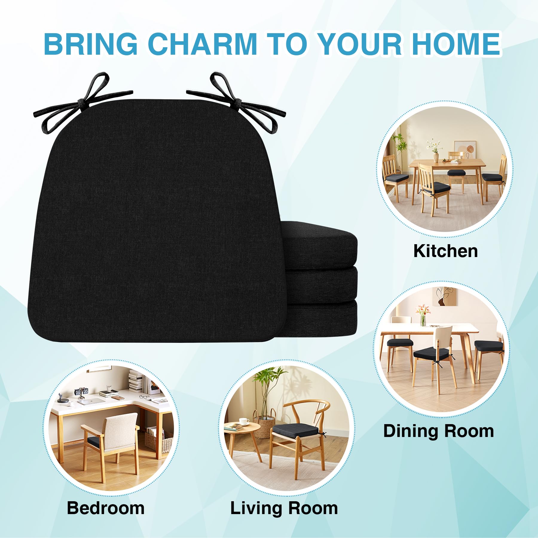 IASEAHK vacuum-packed cushions expand quickly for ready-to-use comfort.