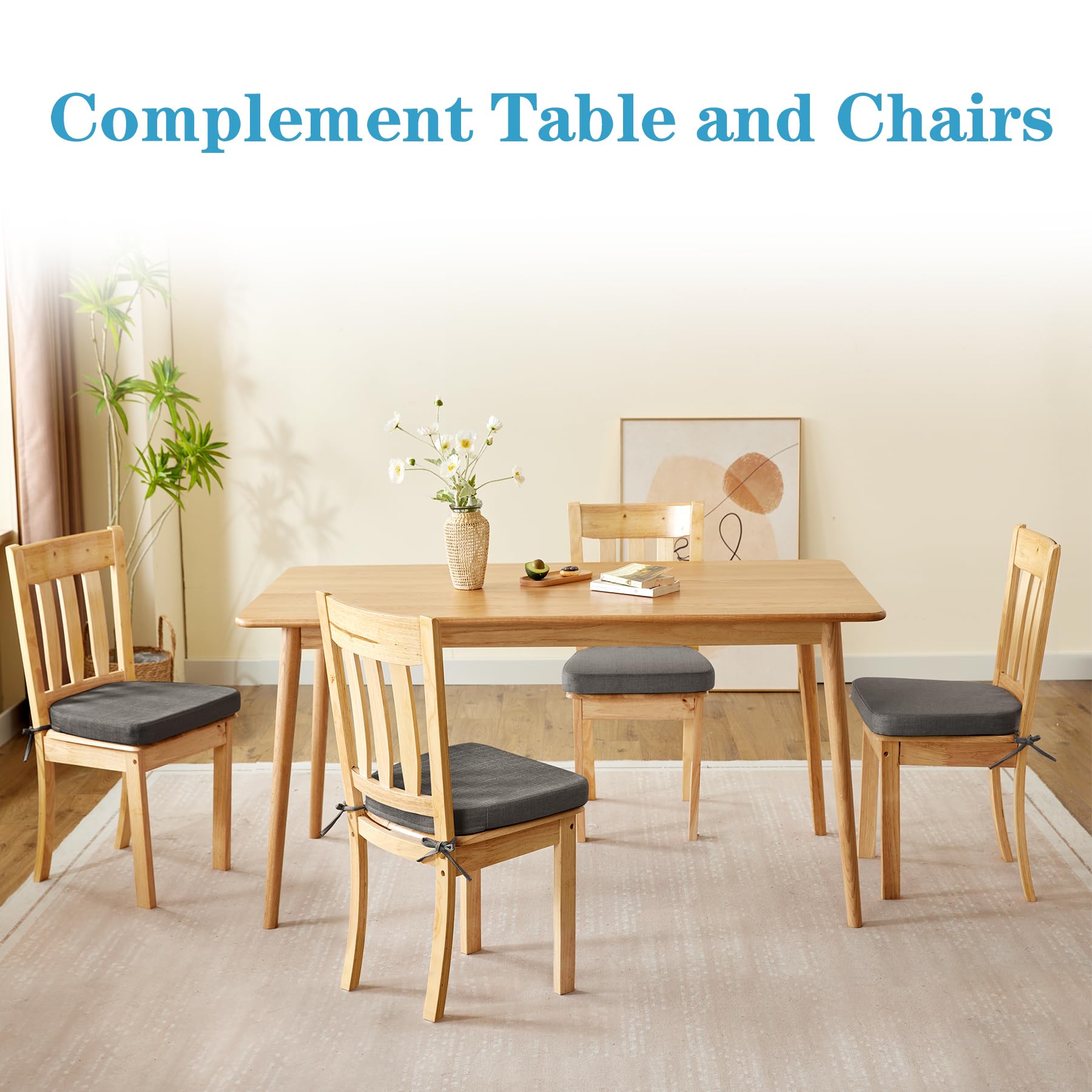 IASEAHK foam-core padding delivers comfortable support during meals.