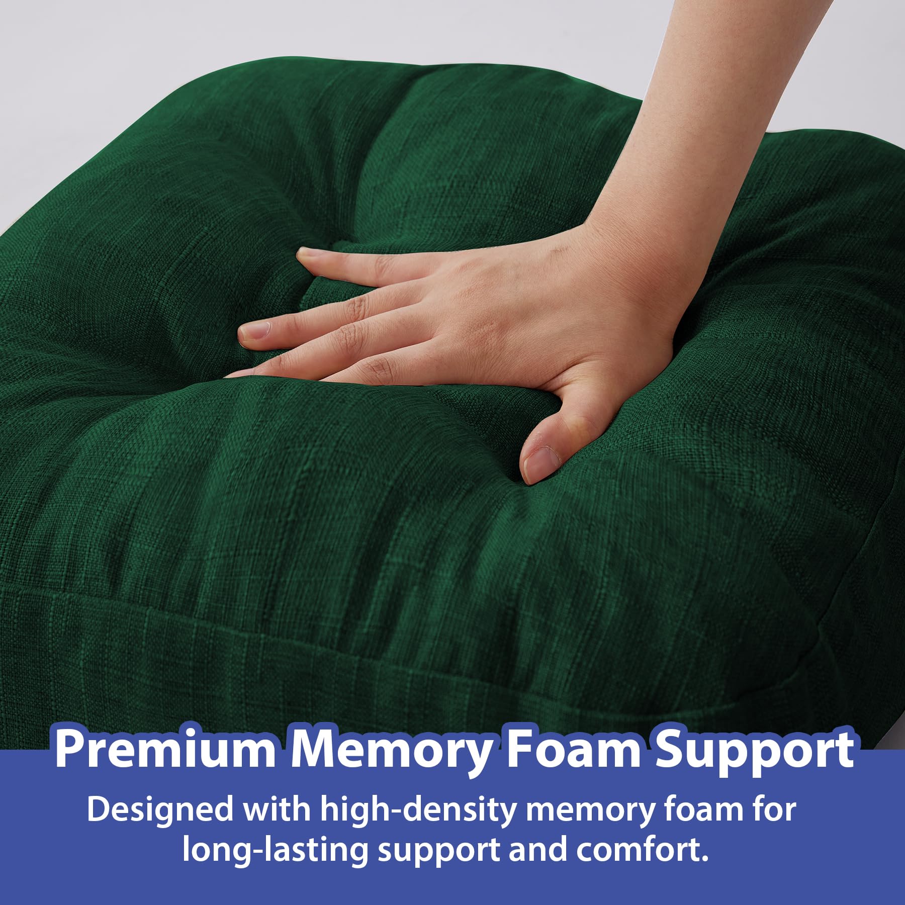 IASEAHK dual-layer cushion in green supports two ergonomic configurations