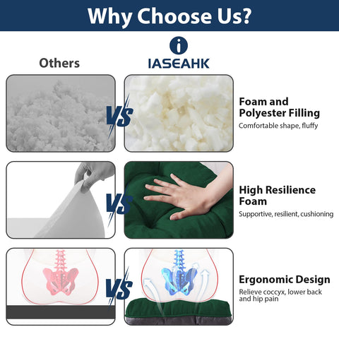 IASEAHK cushions are machine-washable as a whole for easy care.