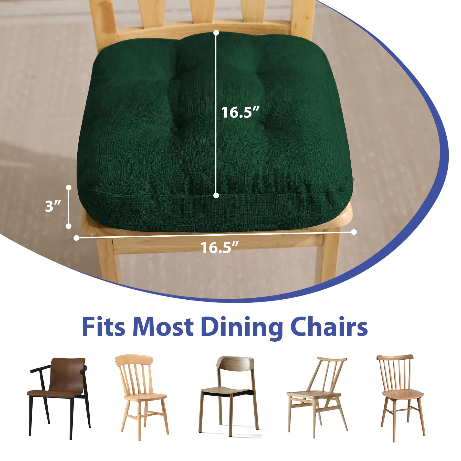 IASEAHK memory foam cushion in green provides long-lasting support