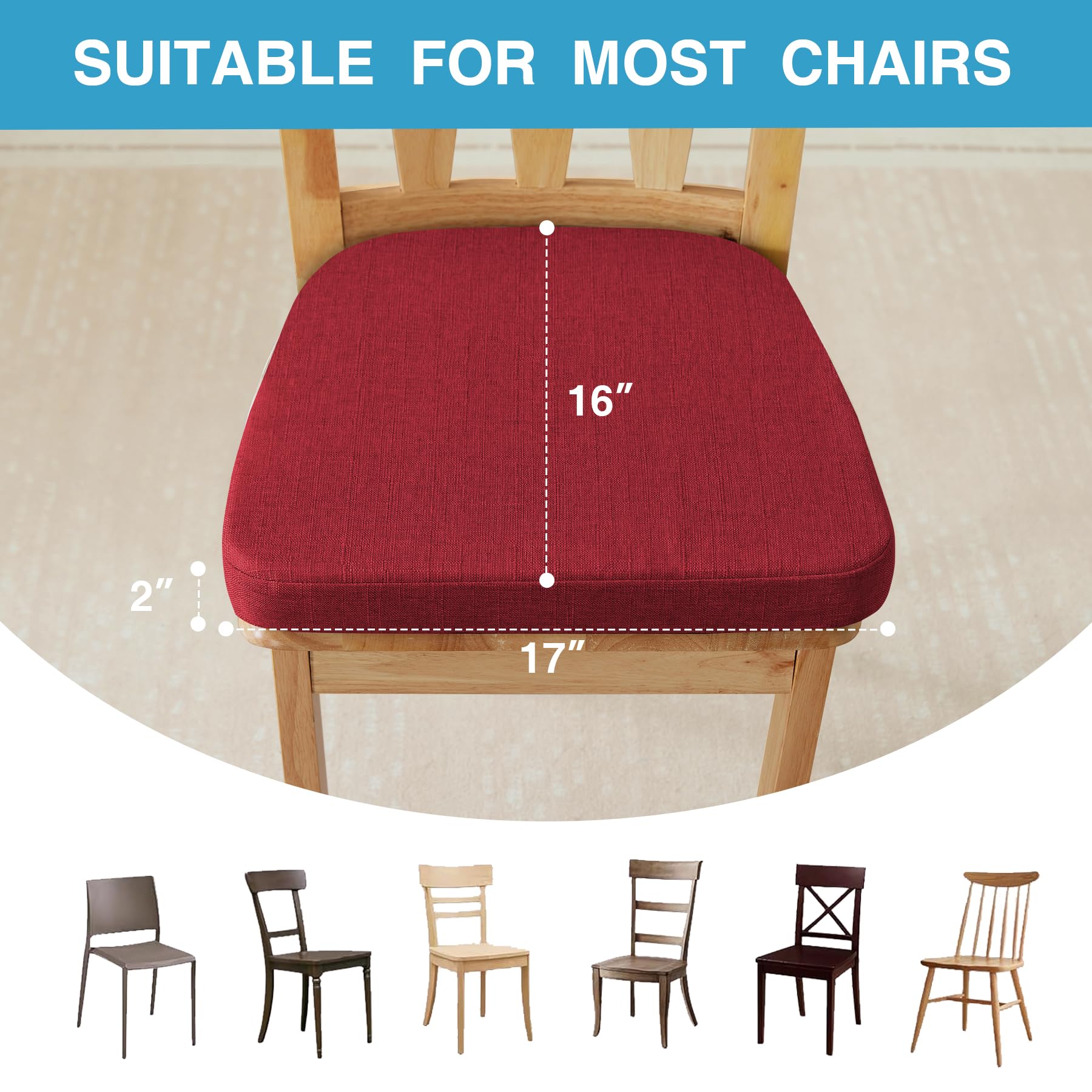 IASEAHK removable-cover chair cushion for easy cleaning and quick refresh.