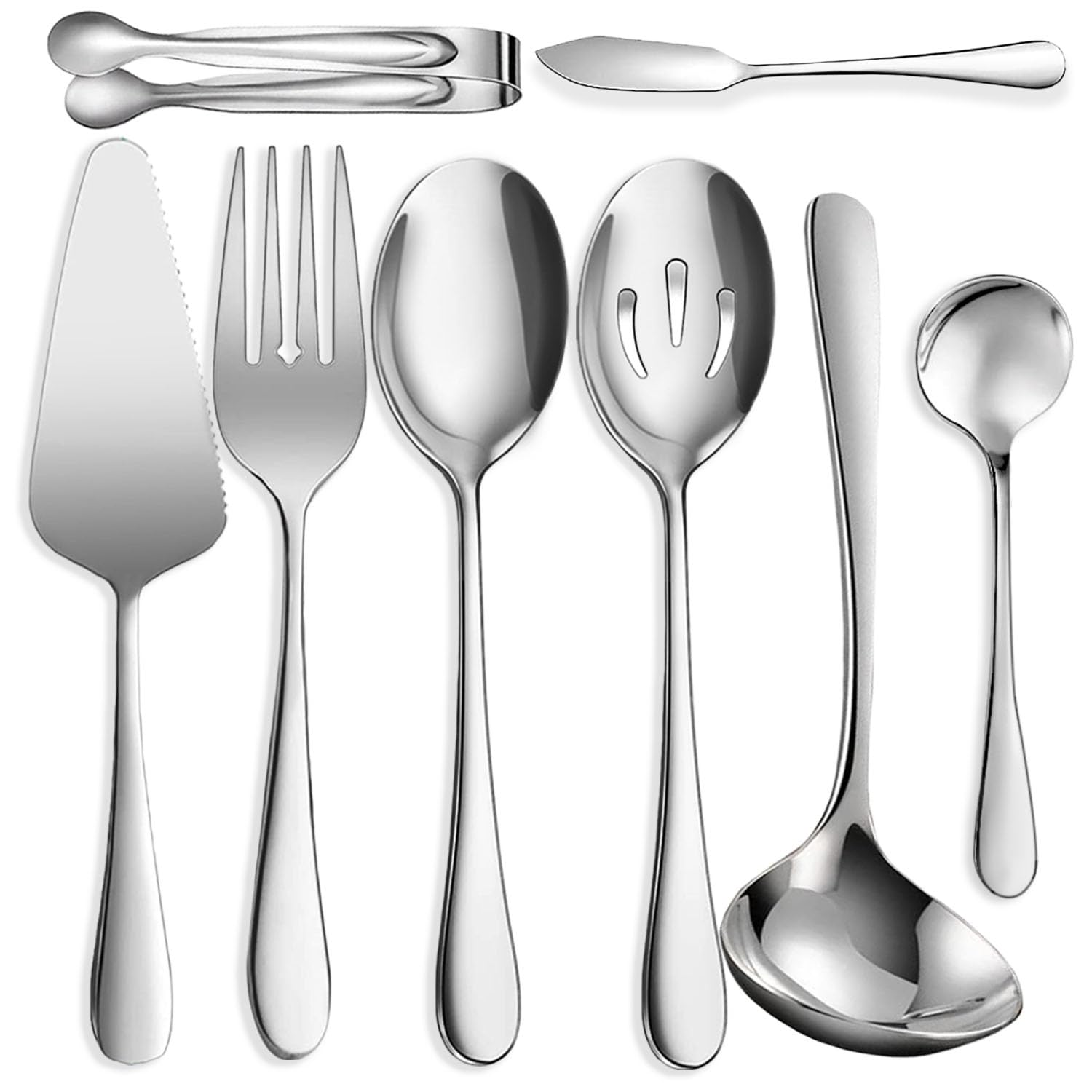 IAXSEE large serving spoon for buffet service with durable stainless steel