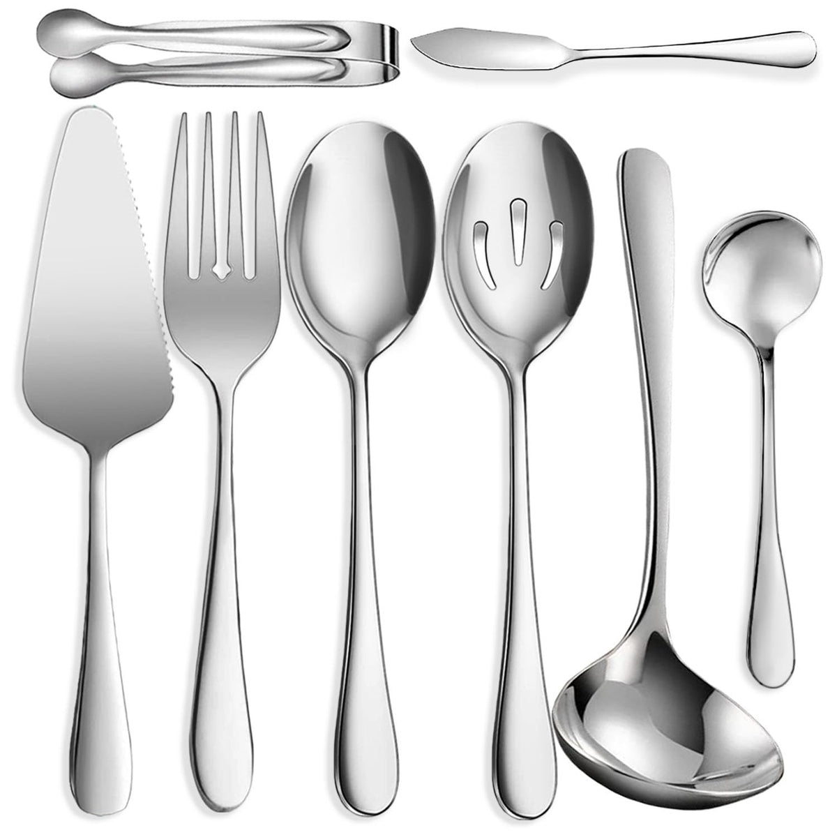 IAXSEE large serving spoon for buffet service with durable stainless steel