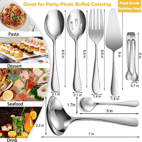 IAXSEE large slotted serving spoon for sauces and gravies