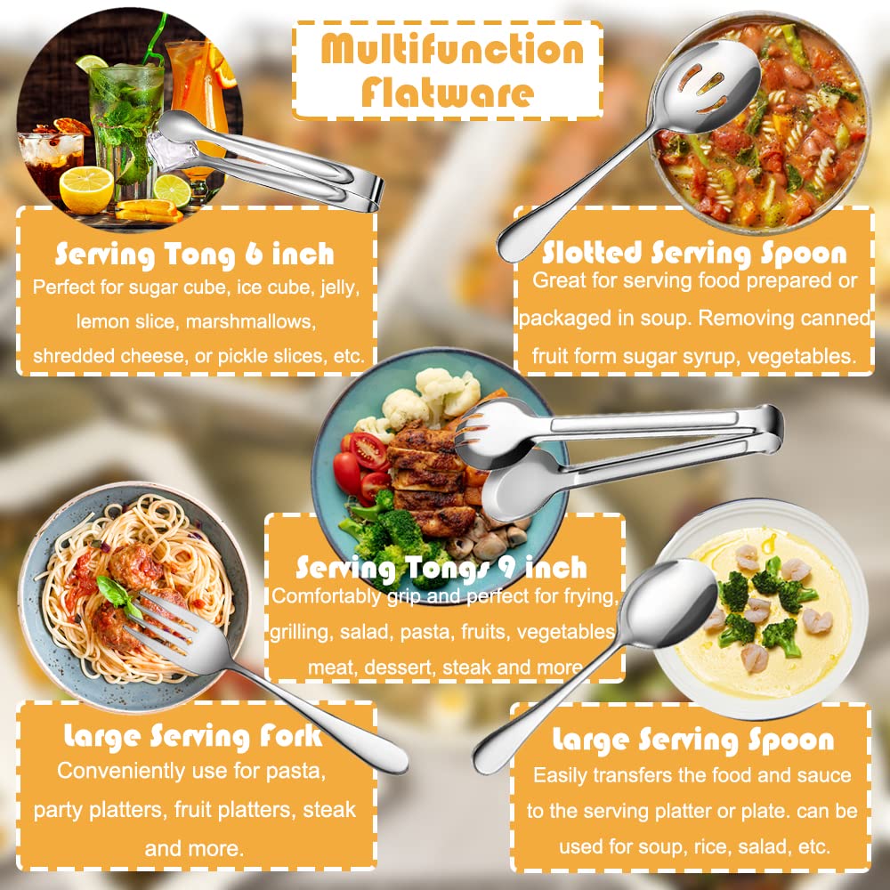 IAXSEE slotted serving spoons drain sauces while lifting foods gracefully.