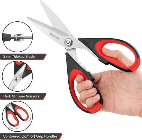 iBayam kitchen scissors are dishwasher safe for easy cleaning after meals