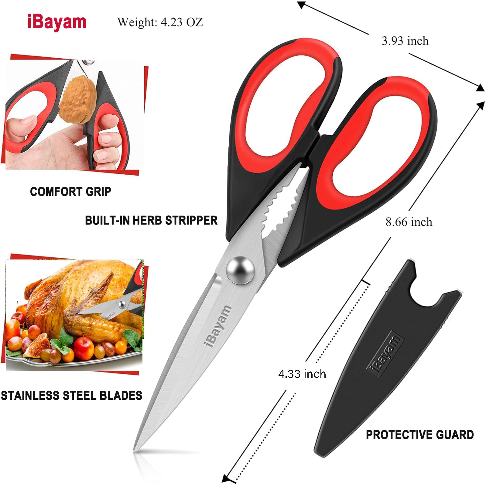 Close-up of iBayam blade showing sharp stainless steel edge