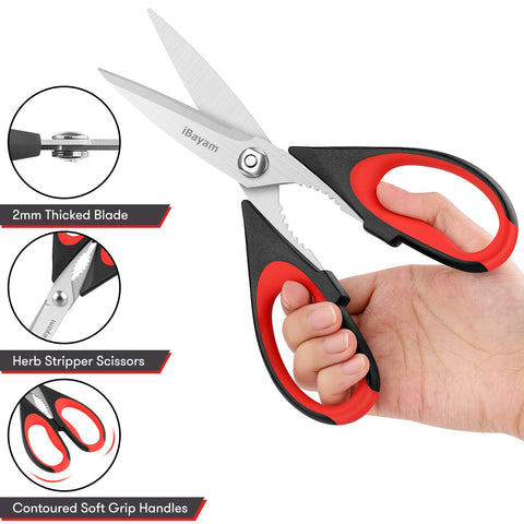 iBayam ergonomic comfort-grip handles for reduced hand fatigue