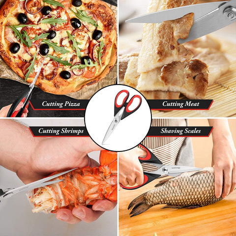 iBayam kitchen scissors used for meat, poultry, vegetables, and more