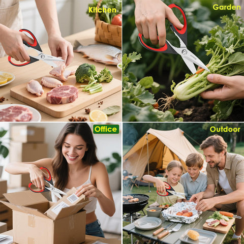 iBayam two-pack scissors suitable for home, dorm, or outdoor use