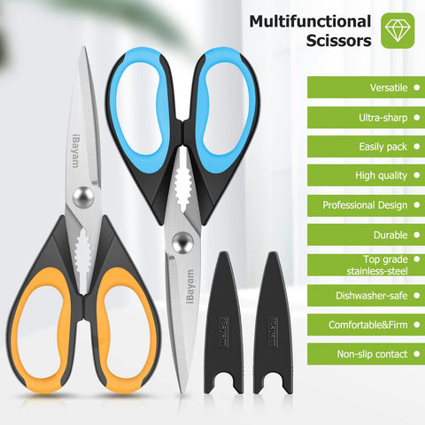 iBayam meat cutting scissors handling tough cuts efficiently