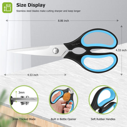 iBayam poultry scissors cutting through meat with ease