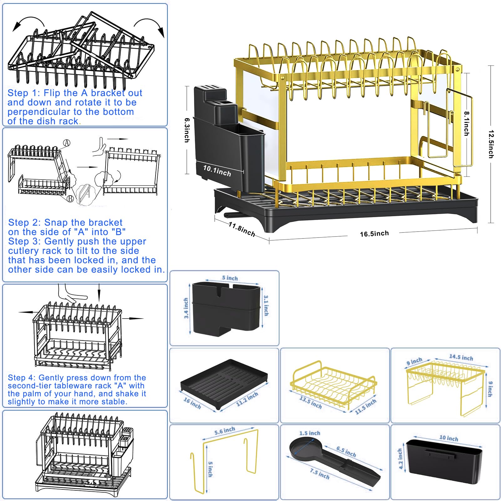 IBEDMAZIE space-saving rack ideal for small kitchens and limited counter space.