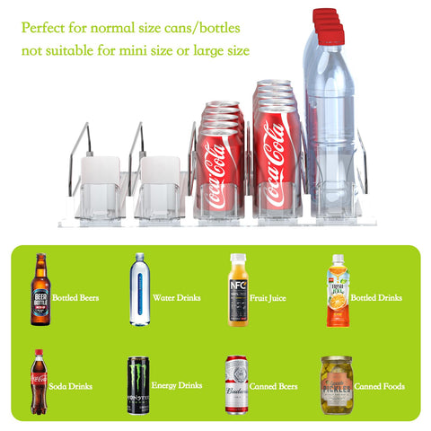IBORING Drink Organizer three-row capacity view demonstrates ample beverage storage
