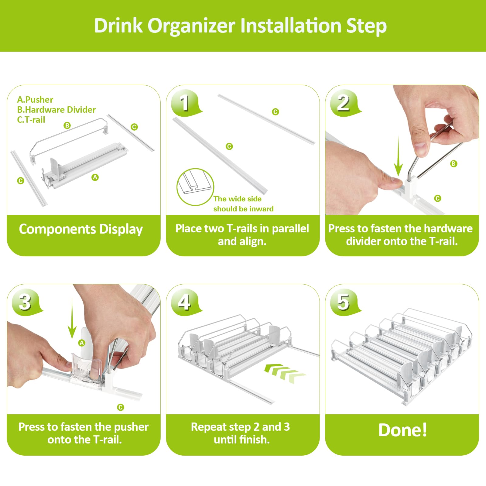 IBORING Drink Organizer white design complements modern kitchen