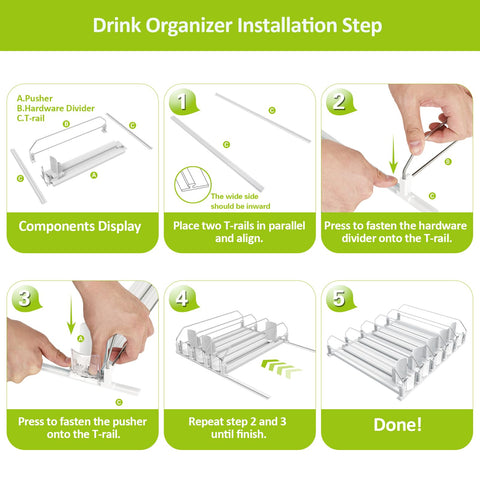 IBORING Drink Organizer white design complements modern kitchen