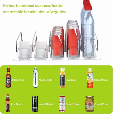 IBORING fridge organizer features rust-resistant metal partitions and durable ABS components.