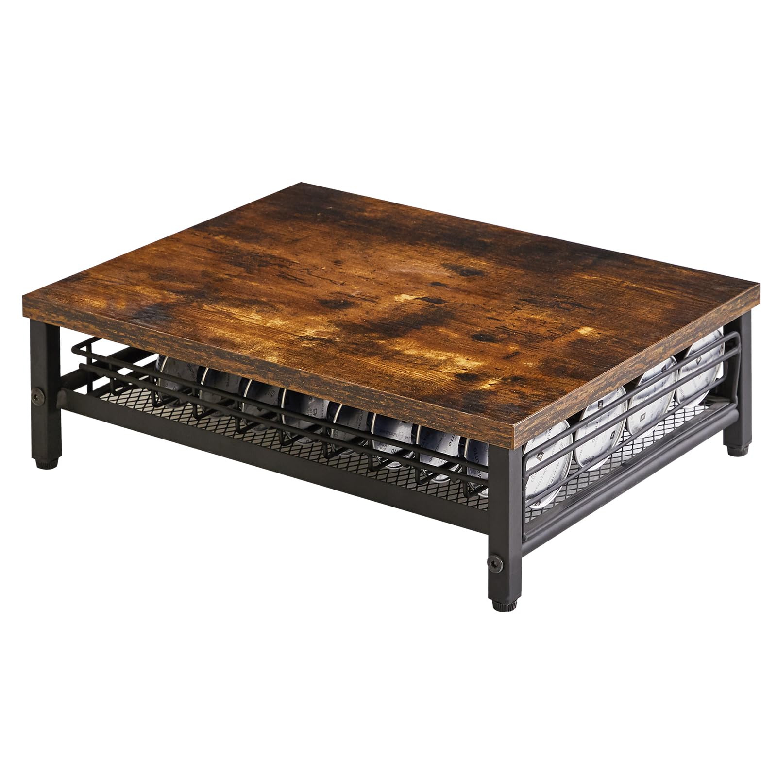 IBUYKE coffee pod drawer holder with wood top keeps pods organized and accessible on your counter.