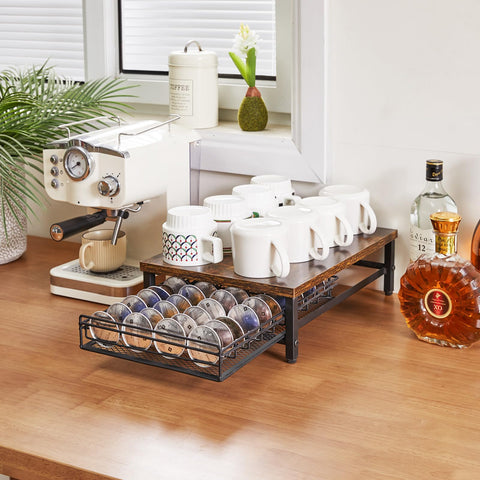IBUYKE mesh shelves for pods provide visibility and airflow for quick selection.