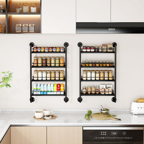 IBUYKE wooden and metal frame provides sturdy storage.
