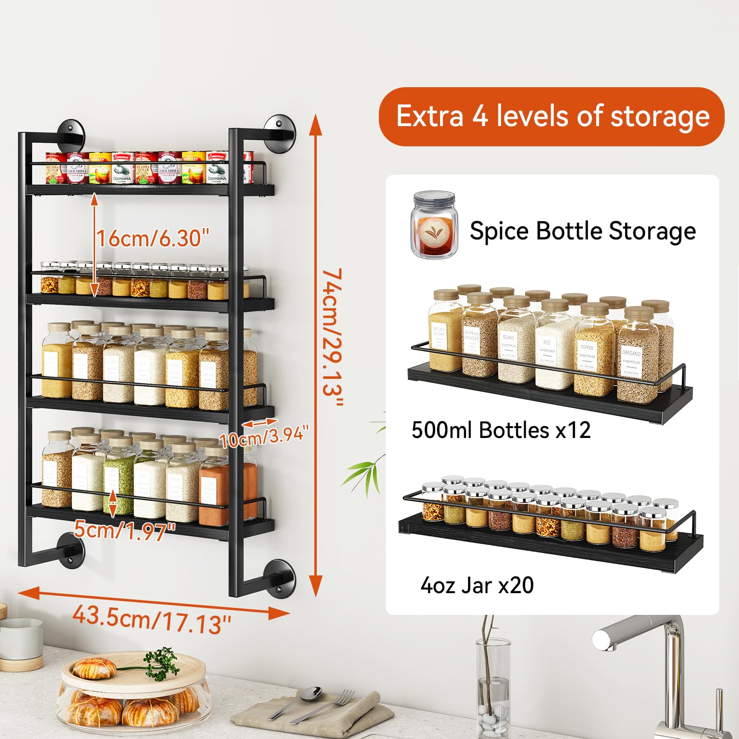 IBUYKE wall-mounted storage for wall or door mounting flexibility.
