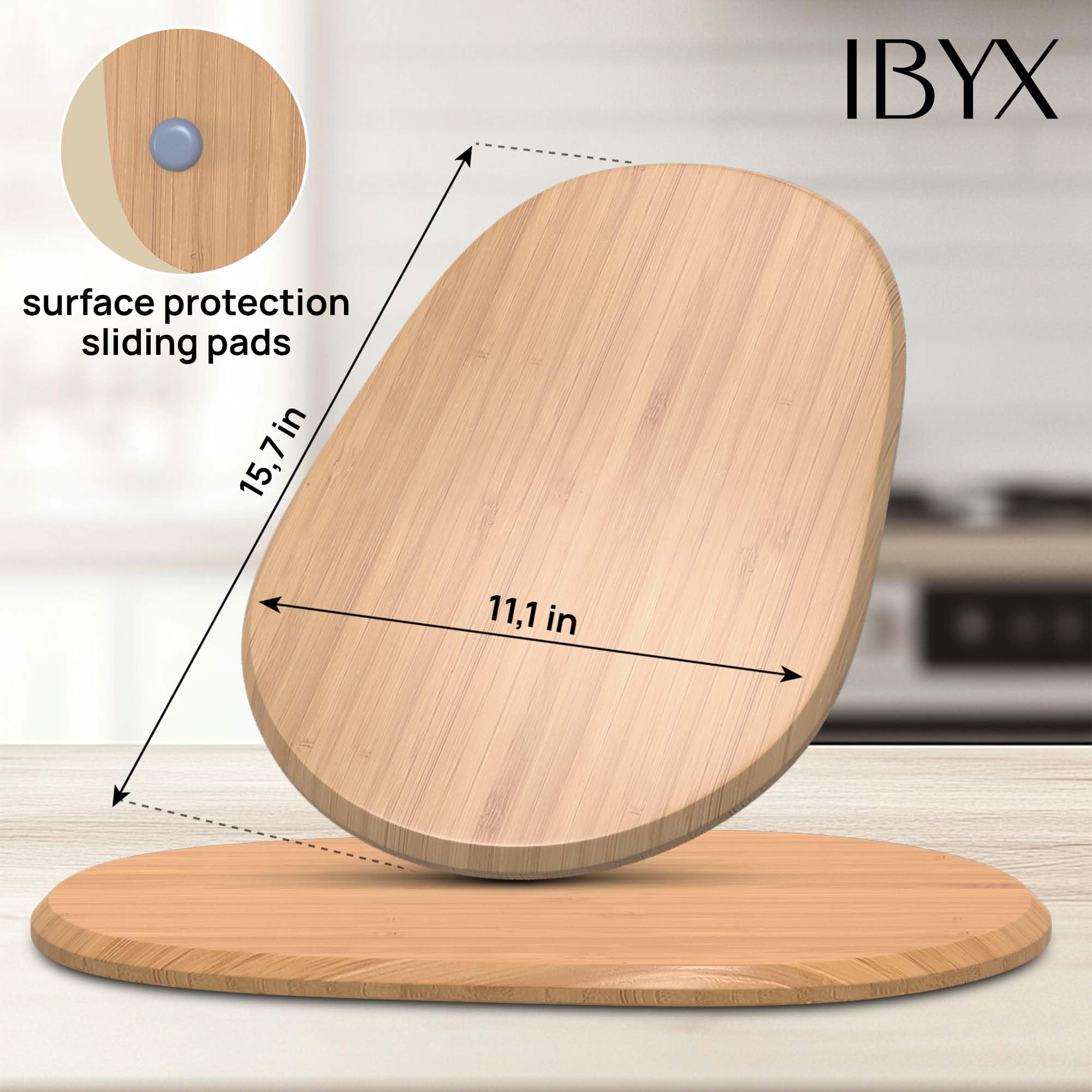 Ibyx sliding tray with quiet wheels for smooth appliance moves.