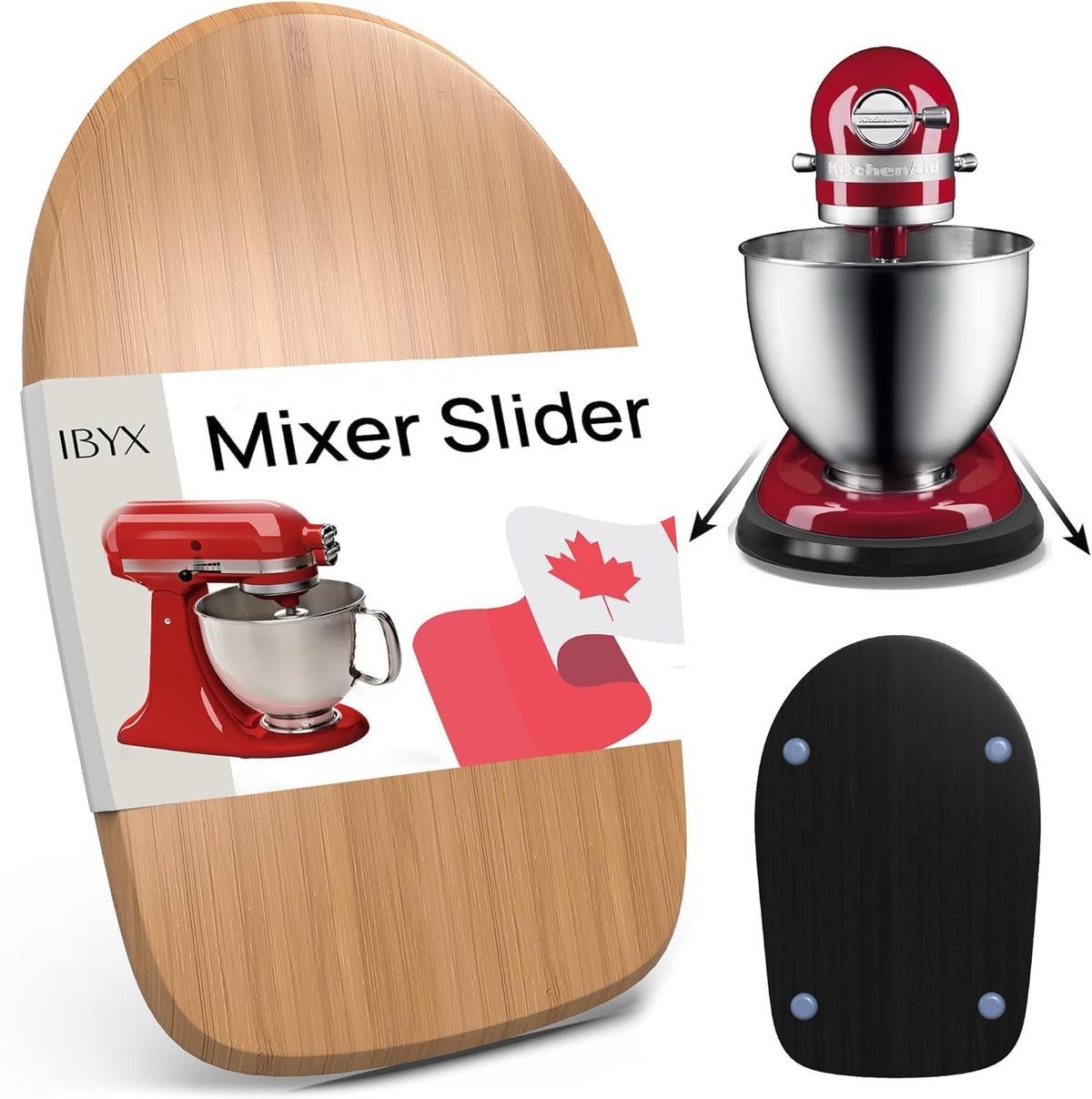 Ibyx Elegant Sliding Tray under-cabinet glide for easy appliance access.