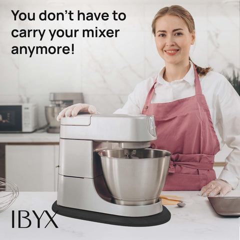 Ibyx sliding tray with quiet wheels glides smoothly with minimal noise.