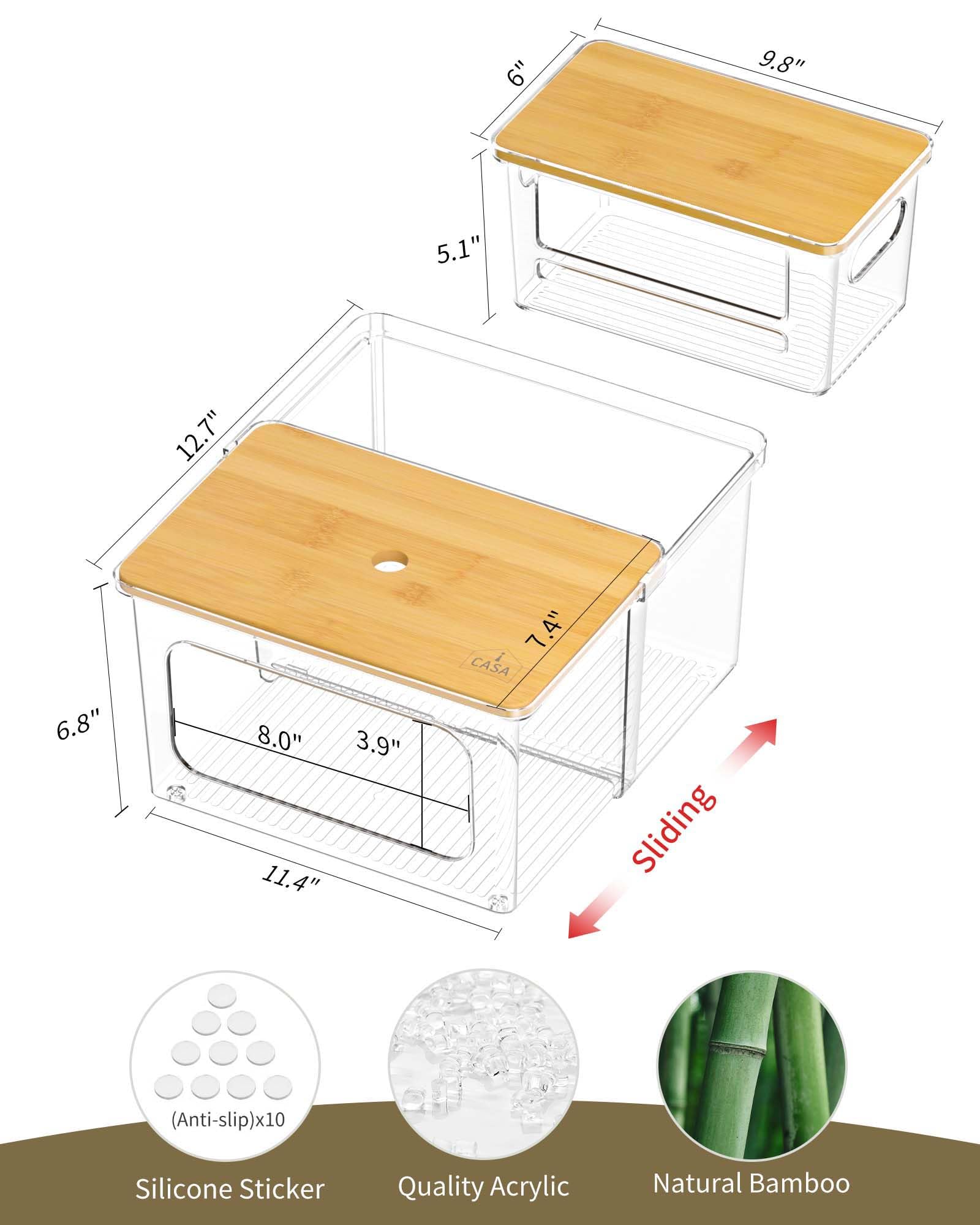 iCASA 3-in-1 small lidded box keeps laundry pods organized.