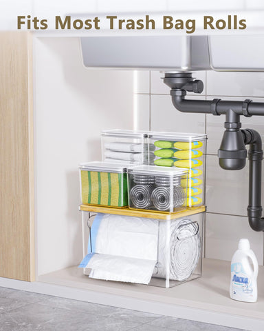 iCASA clear acrylic dispensers showcase contents while preserving a neat look.